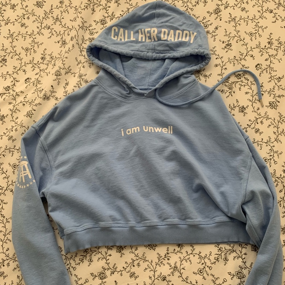 Call Her Daddy/ Barstool cropped hoodie
